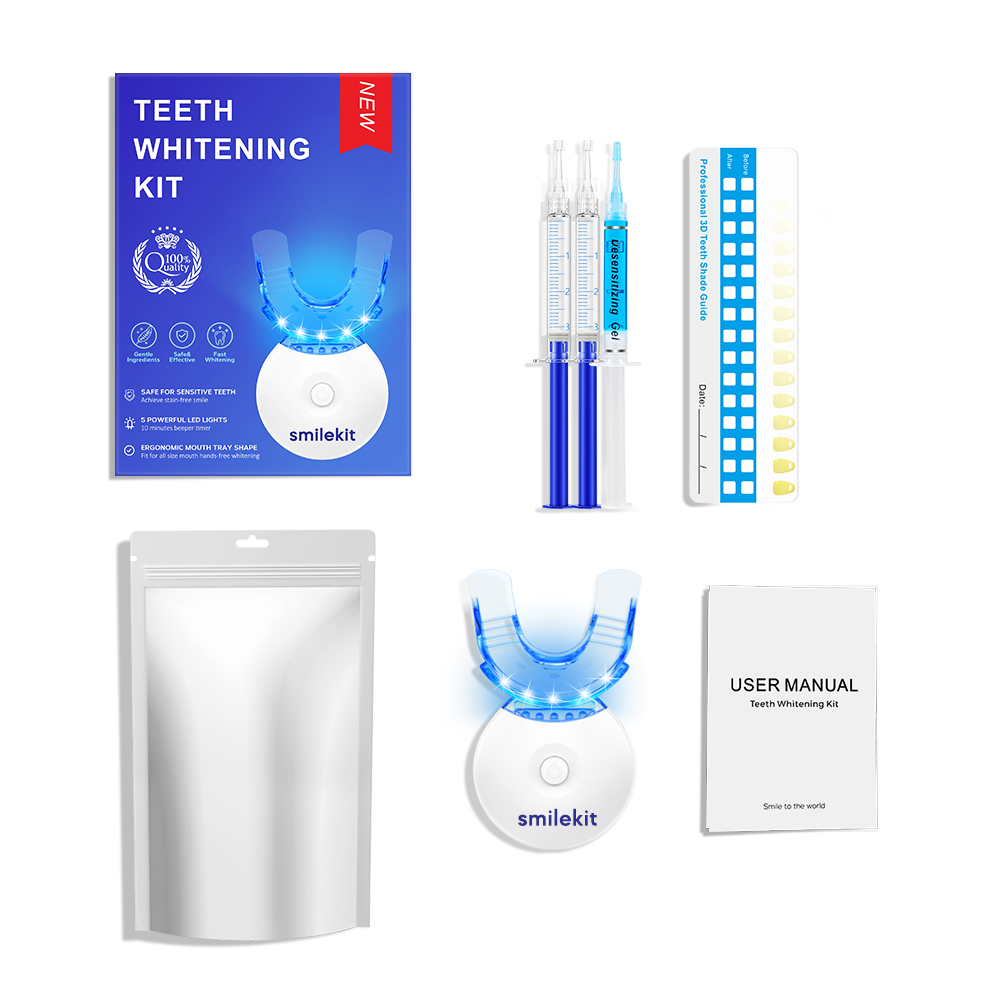 Teeth Whitening Q&M - Zestaw do wybielania zębów - 5-krotny