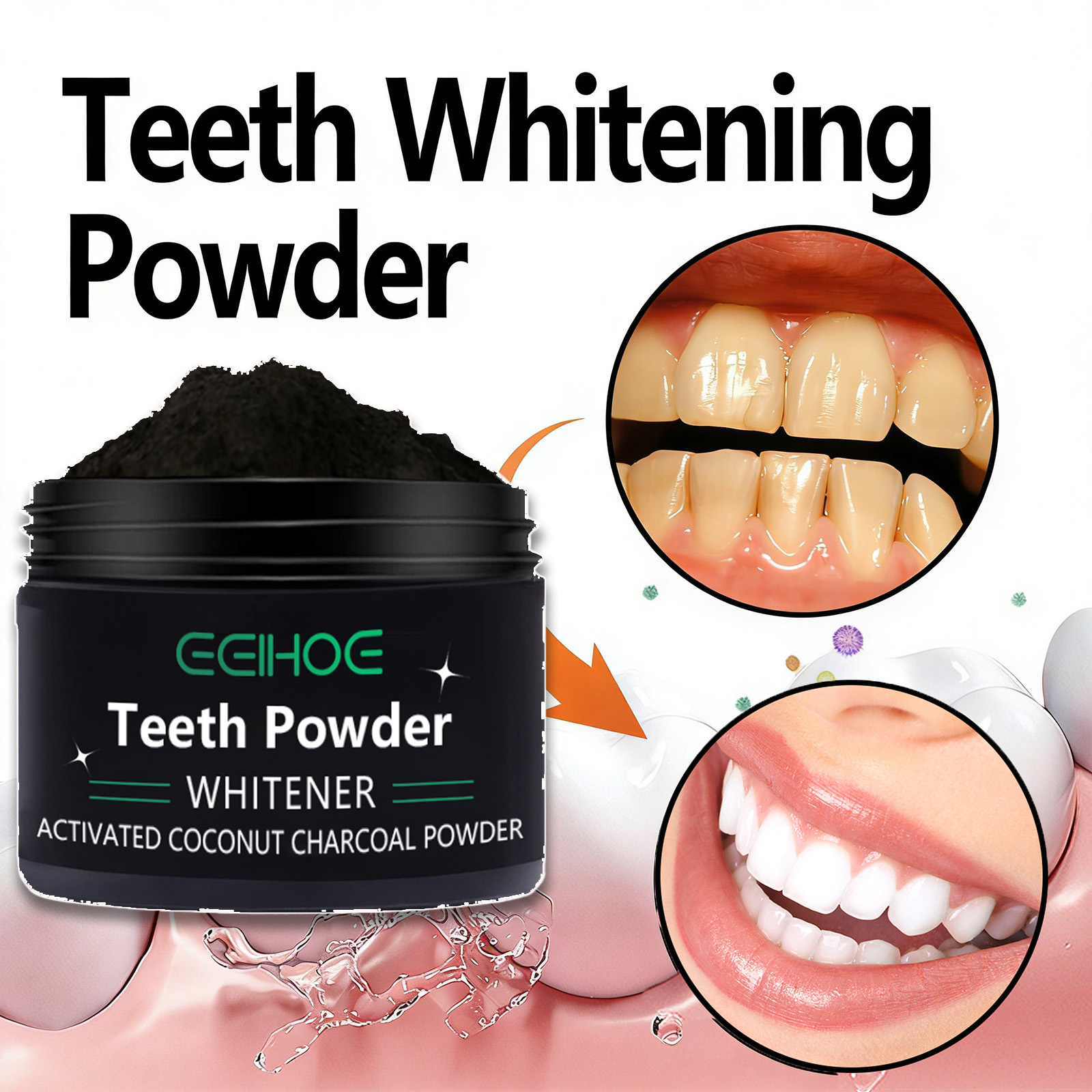 Teeth Whitening With Baking Soda - Naturalny proszek do wybielania zębów, czyszczący