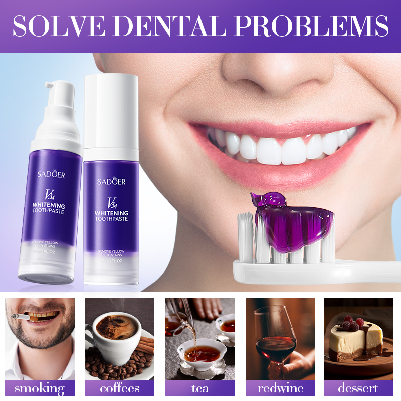SADOER V34 Pasta do zębów usuw – Teeth Whitening Hismile recenzja i cena
