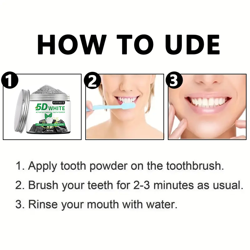 YUlTlKUE 5D Biały Proszek do Z – Teeth Whitening Q&M recenzja i cena