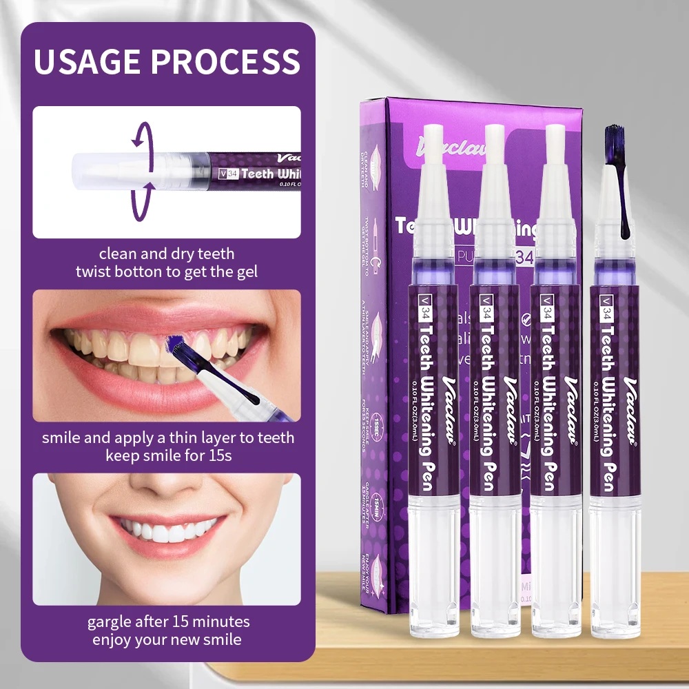 Vaclav V34 Fioletowy żelowy dł – Teeth Whitening Q&M recenzja i cena